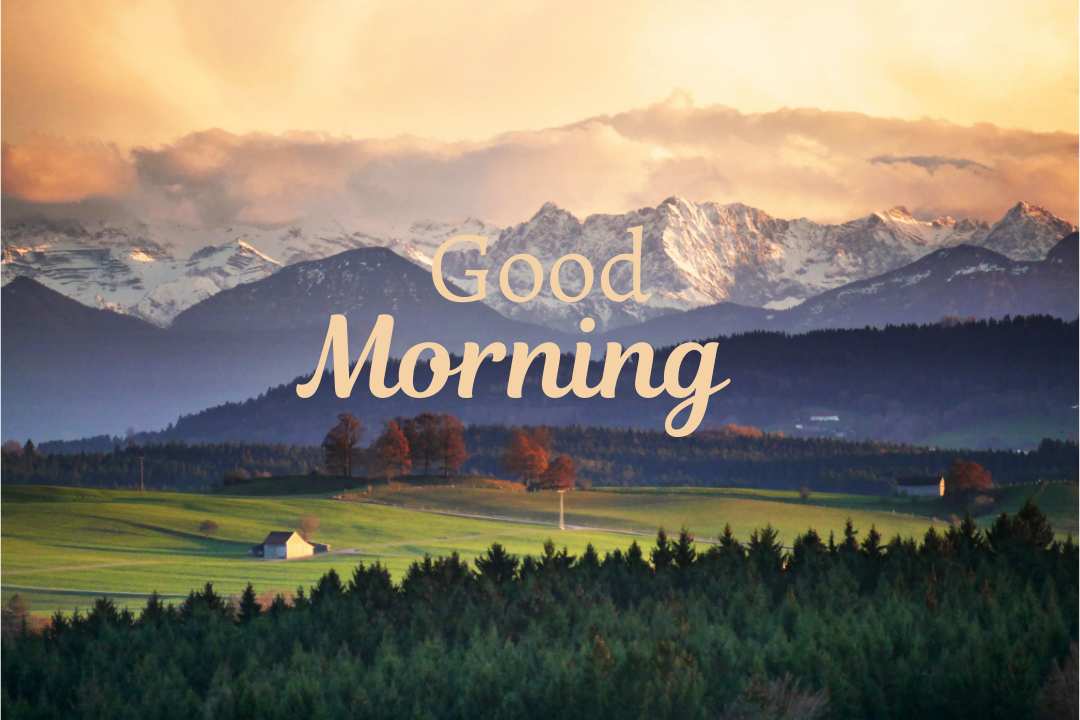 Alpine landscape in the morning