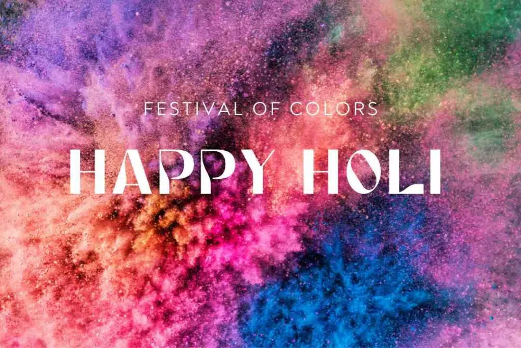 Colourful holi powder blowing up. - happy holi images