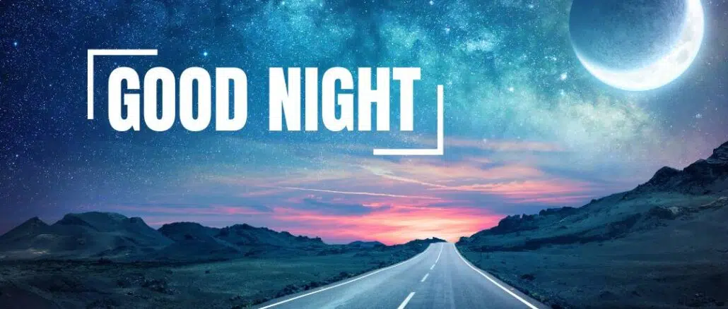 Road in night with half moon and Milky Way - flower images