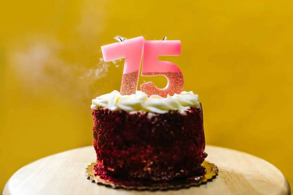 Candles on Top of a Birthday Cake - Free birthday cake images