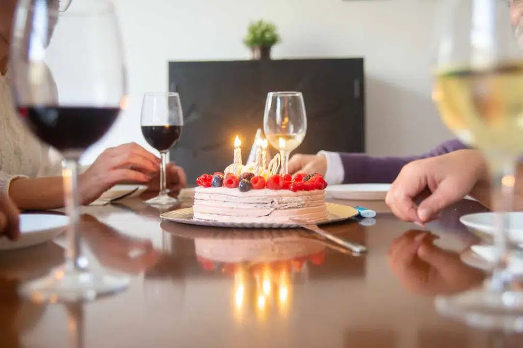 Lighted Candles on a Birthday Cake - Free birthday cake images