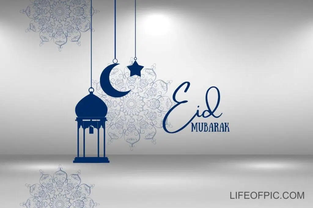 Clean Eid Mubarak with vector background - Eid ul fitr images