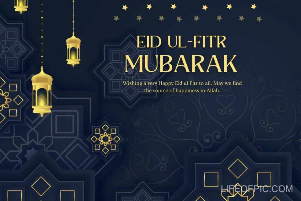 Dark Blue and Gold Elegant Eid Al Fitr - Eid ul fitr images
