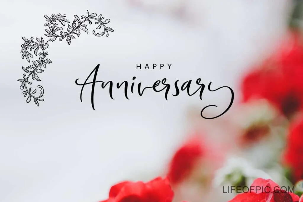 happy anniversary wishes with red rose - happy anniversary images