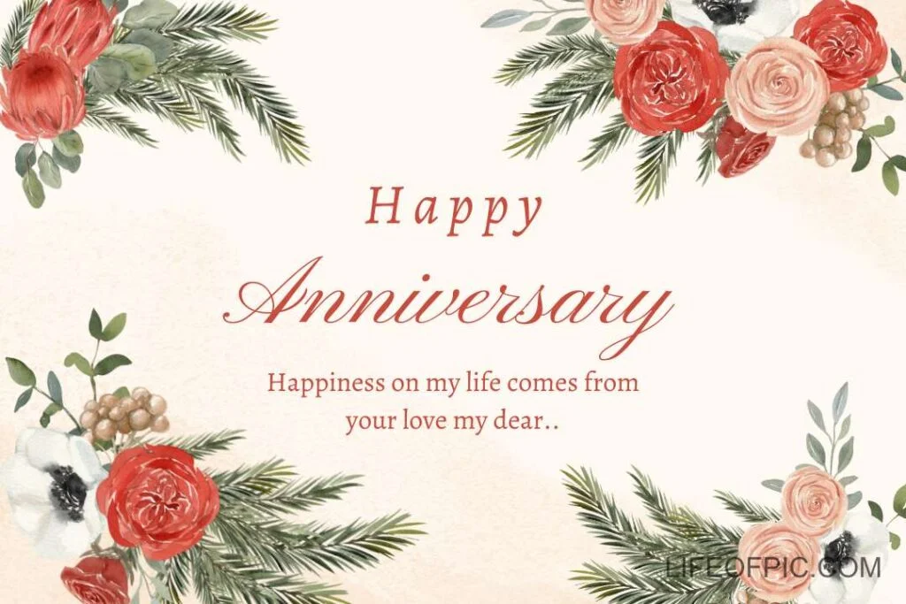 happy anniversary with flower background - happy anniversary images