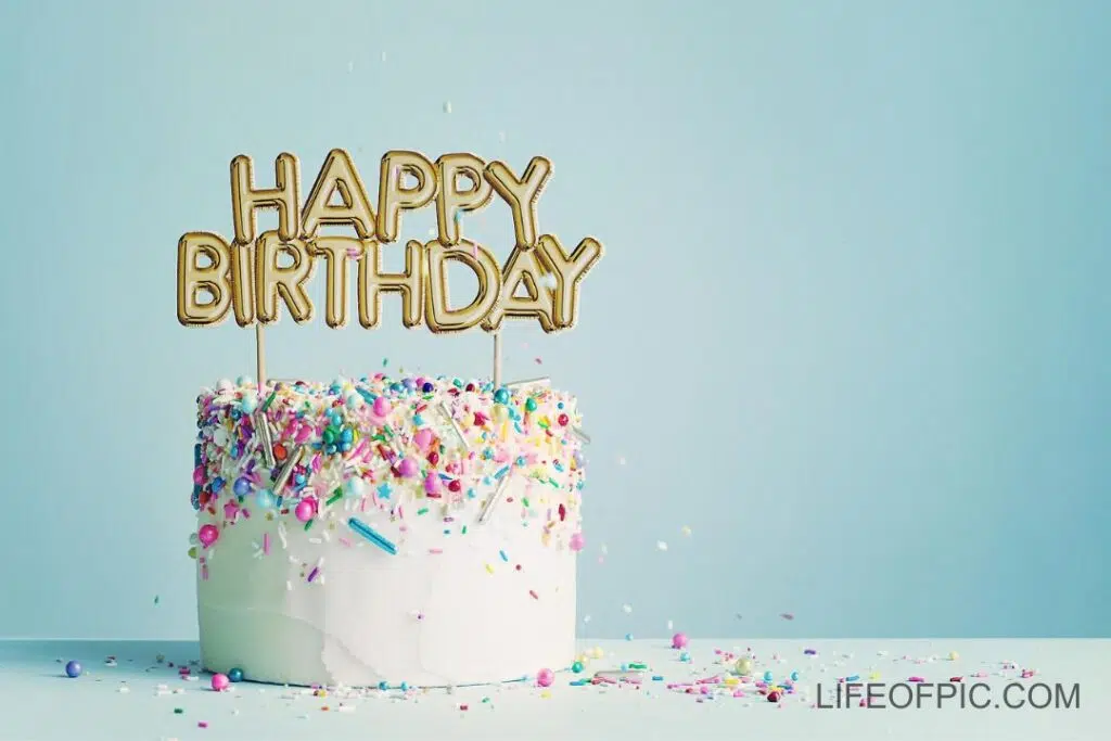 Cake with Happy Birthday Candles - Free birthday cake images