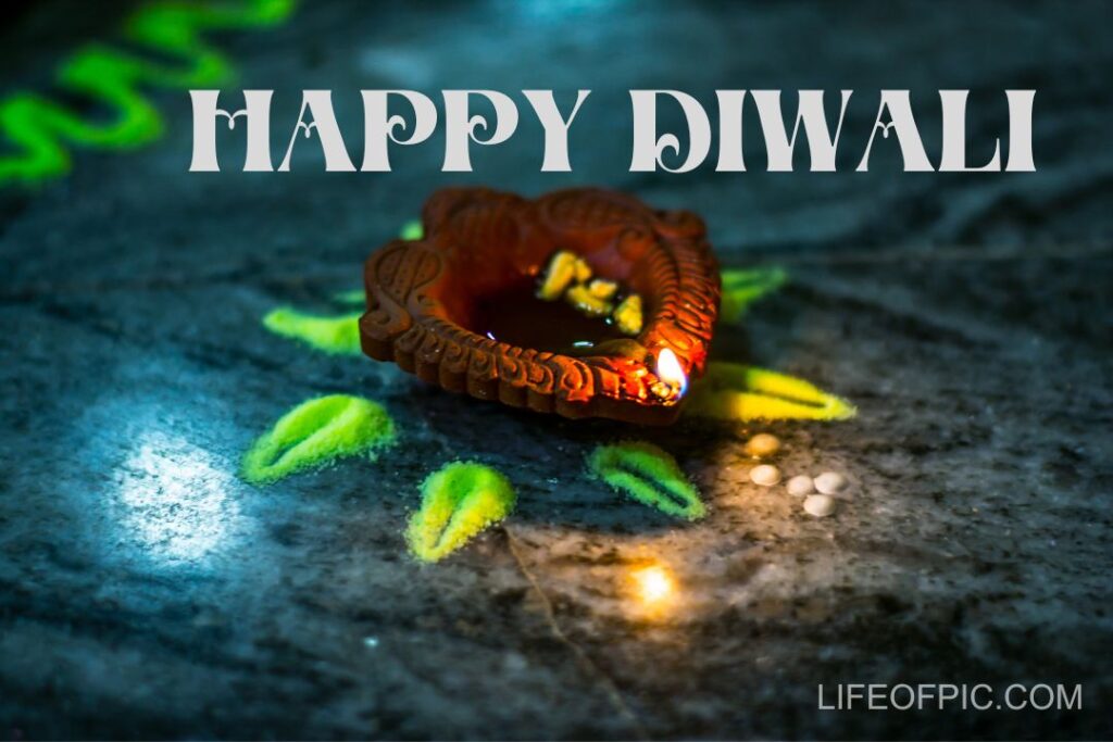 Happy Diwali festival of lights holiday background