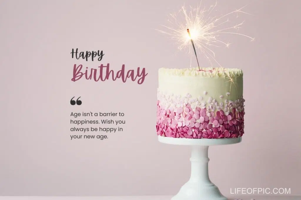 A Birthday Cake With Sparkler On Top - Free birthday cake images
