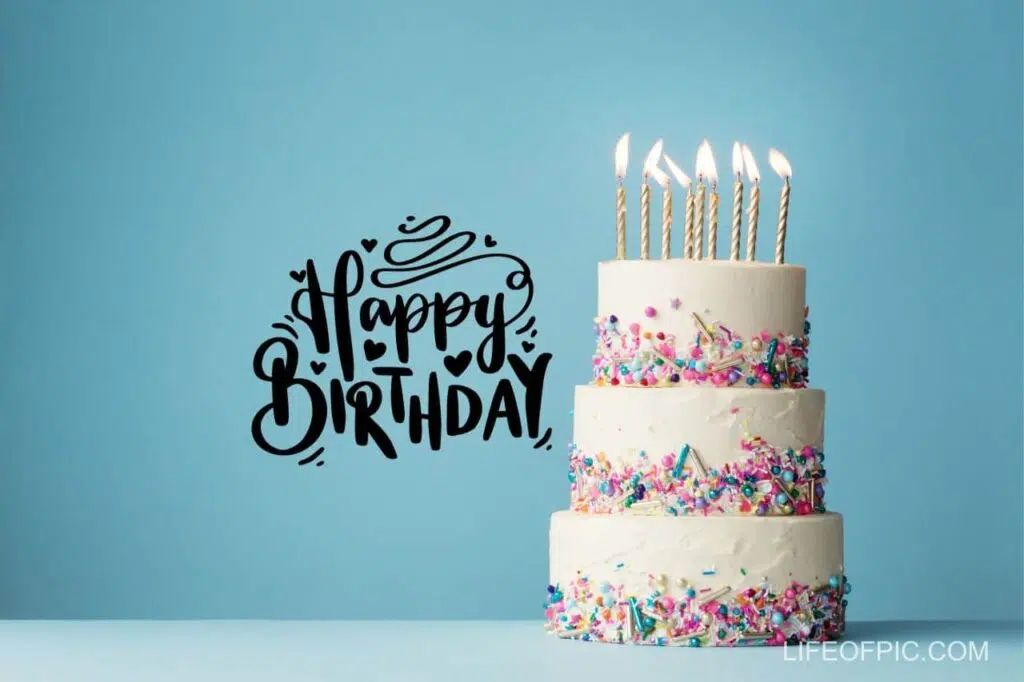 A Cake With Candles On Top - Free birthday cake images