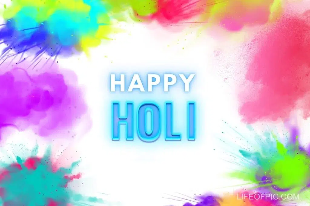 A Colorful Powder Explosion With Holi - happy holi images