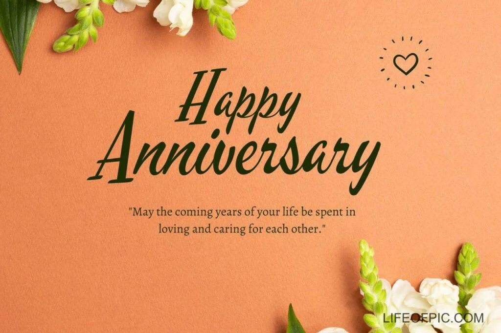 A white flowers on a peach background 1 - happy anniversary images