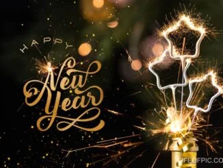 New year banner with fireworks