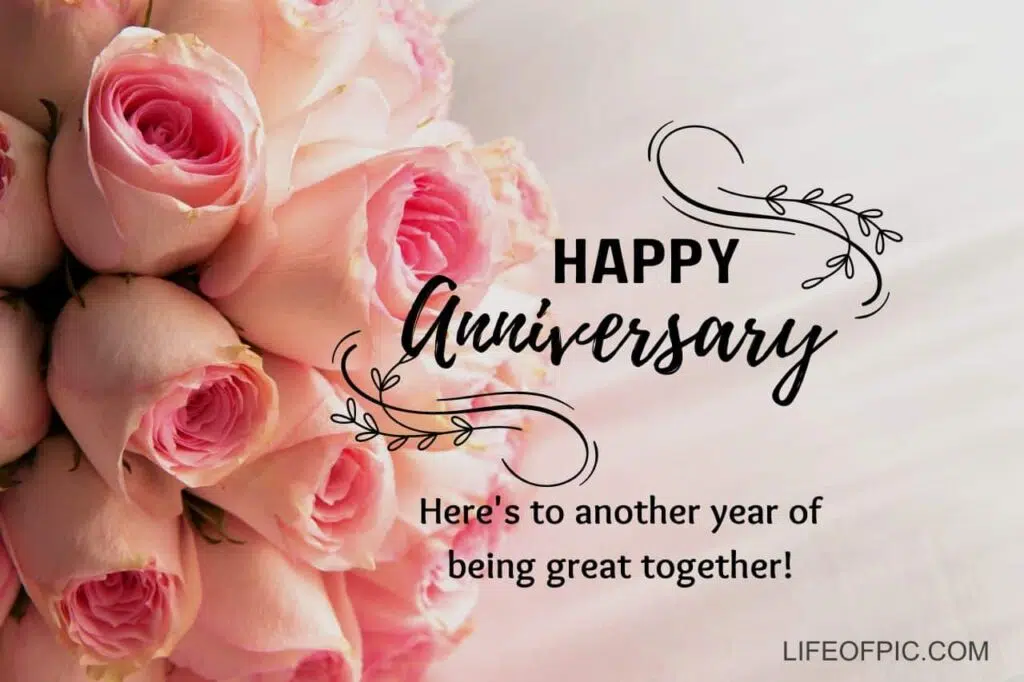 Pink Black Photo Flower Happy Anniversary - happy anniversary images