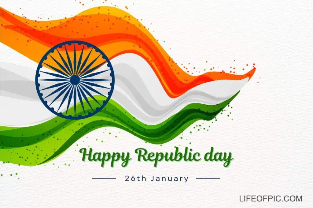 White Orange Happy Republic Day - happy republic day images