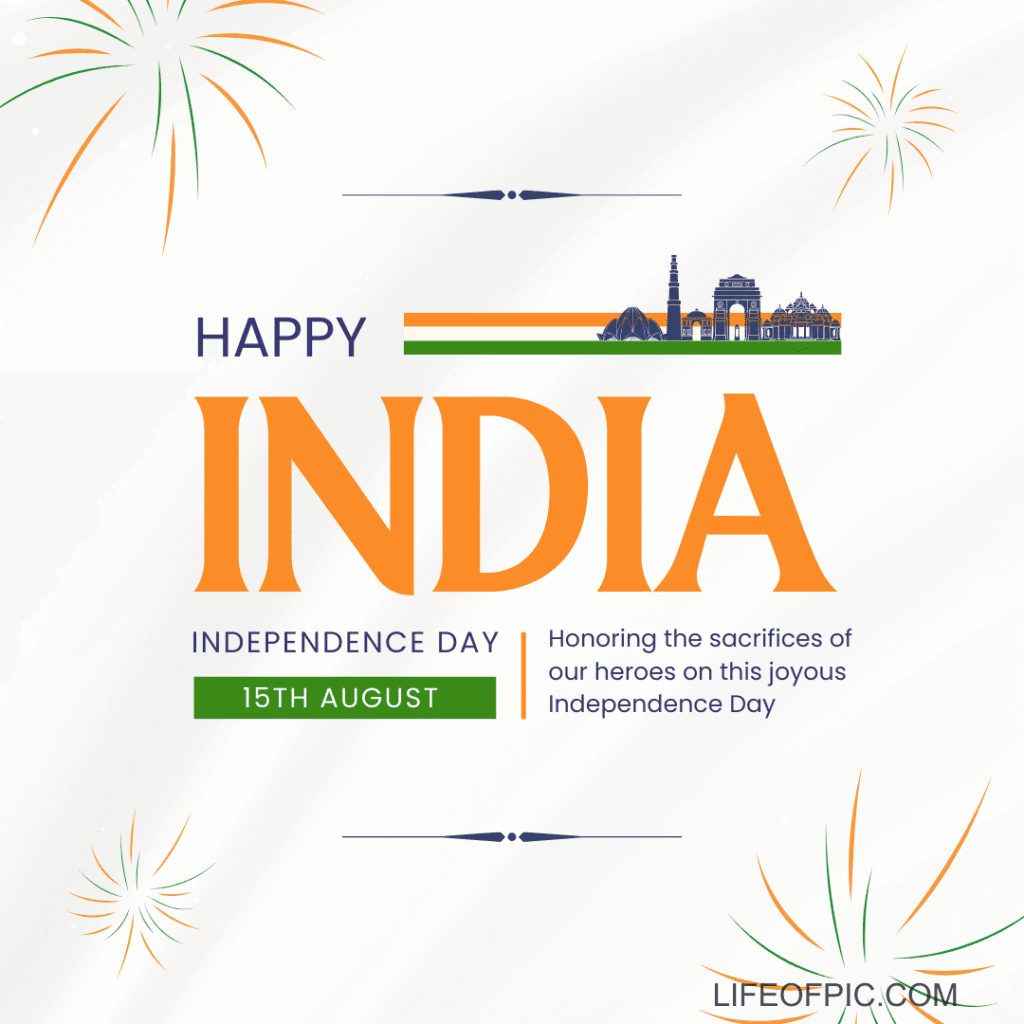 Vibrant graphic featuring 22Happy Independence Day22 - Happy Independence Day Images