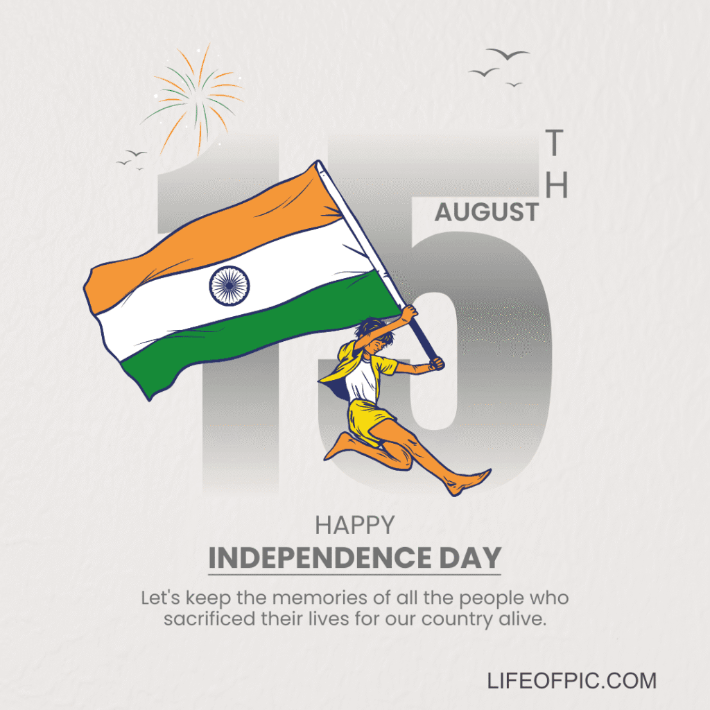 White and Grey Creative - Happy Independence Day Images
